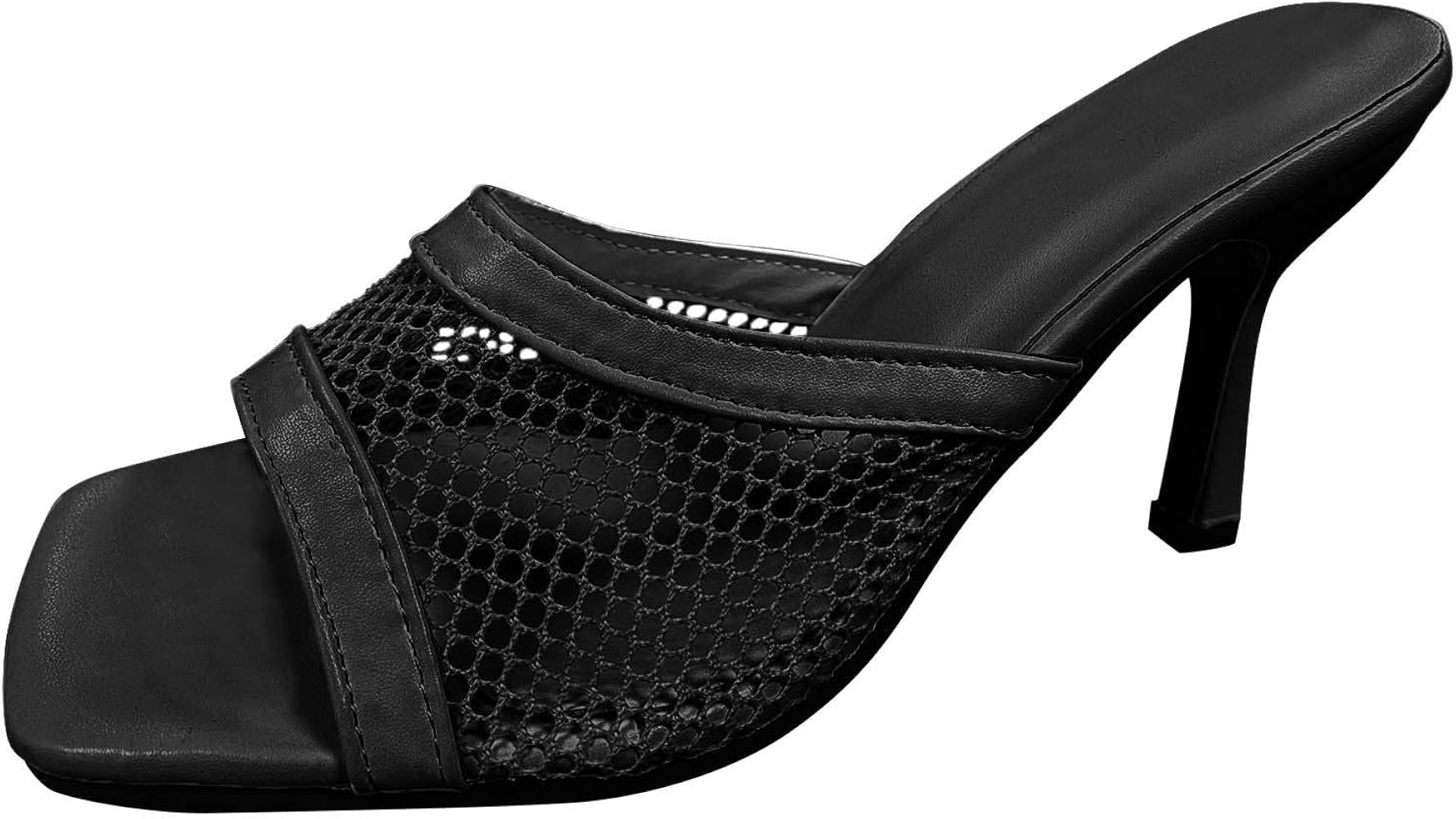 Womens Casual Heels 2022 Thin High Pointed Heels Shoes Toe Half Heels Casual Slippers Fashion Slip-o | Amazon (US)