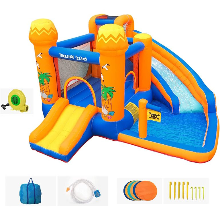 Arlopu Inflatable Bounce House Water Slide with Blower, Outdoor Backyard Jumping Castle Inflatabl... | Walmart (US)