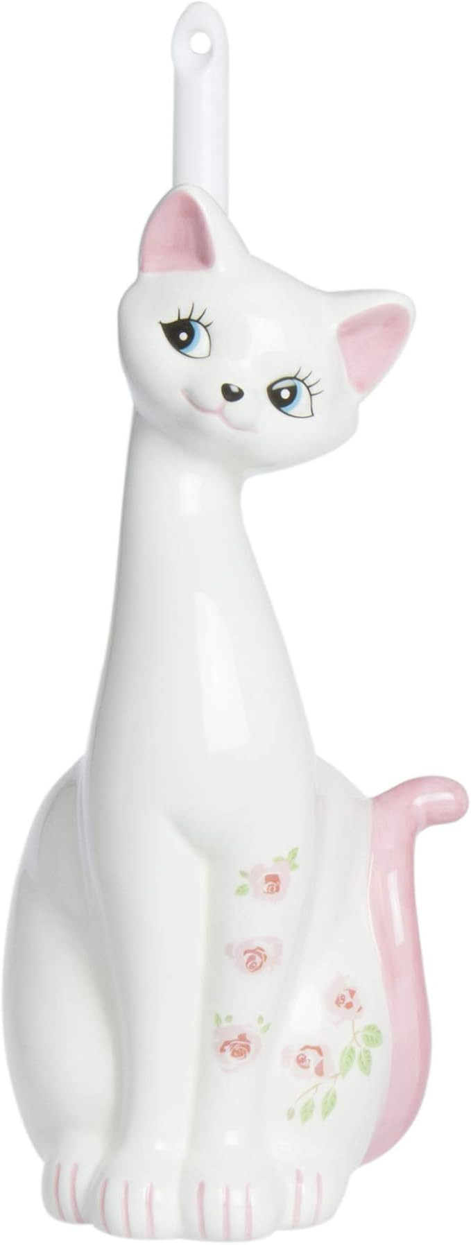 Sunart SAN1708 Cute Miscellaneous Goods Lovely Pottery Cat Toilet Brush Stand with Toilet Brush 5... | Amazon (US)