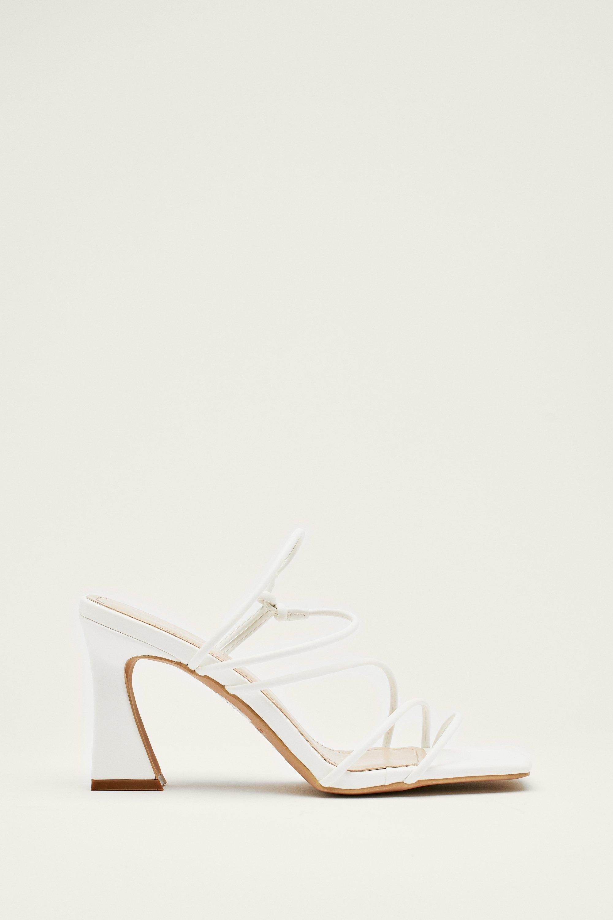 Faux Leather Open Square Toe Mules | NastyGal (UK, IE)