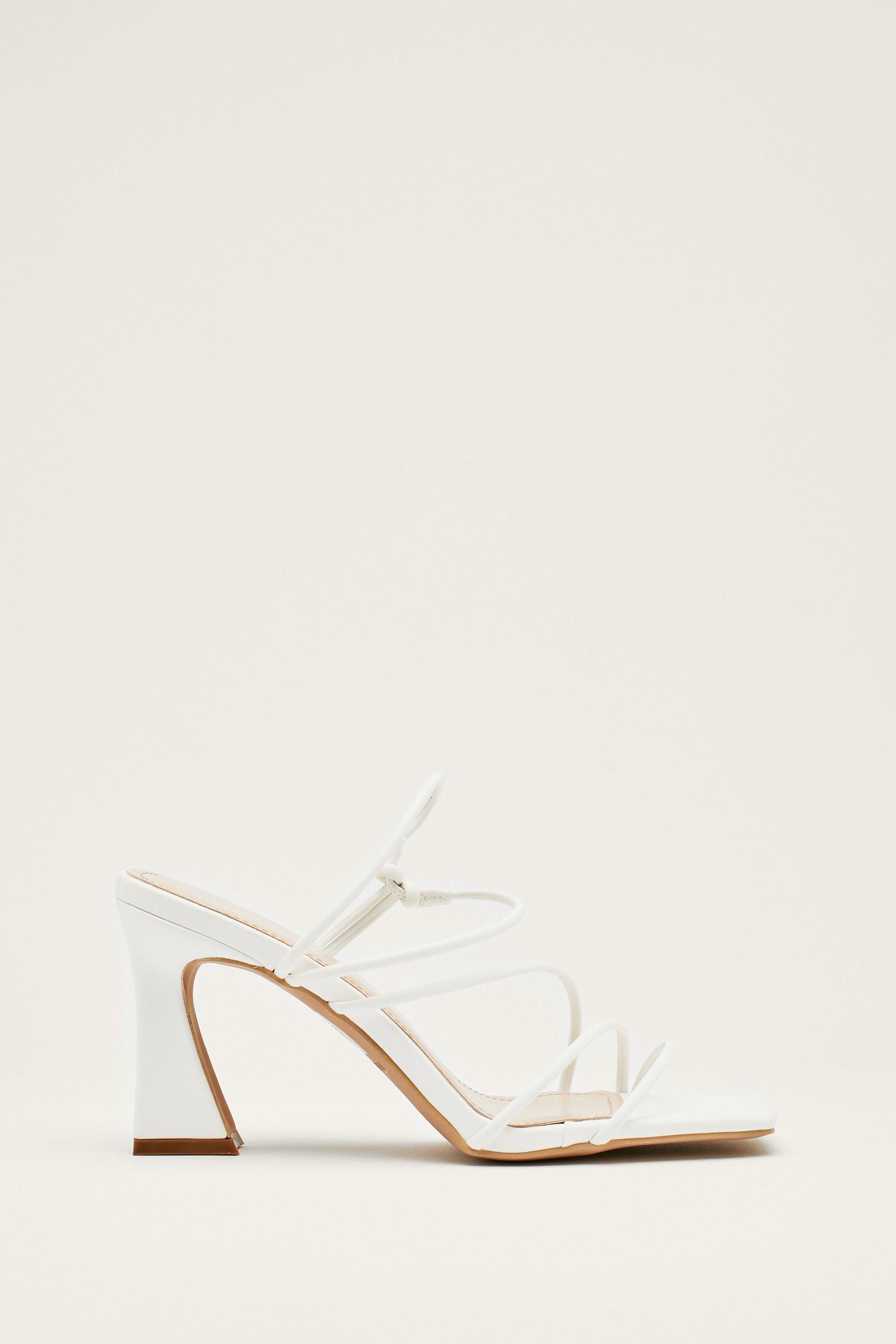 Faux Leather Open Square Toe Mules | NastyGal (UK, IE)