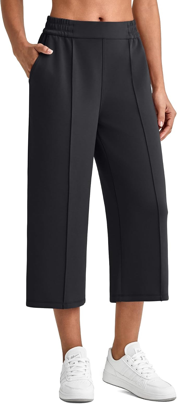 G4Free Smoofit Capri Pants for Women Wide Leg Yoga Pants High Waist Summer Travel Casual Pants wi... | Amazon (US)