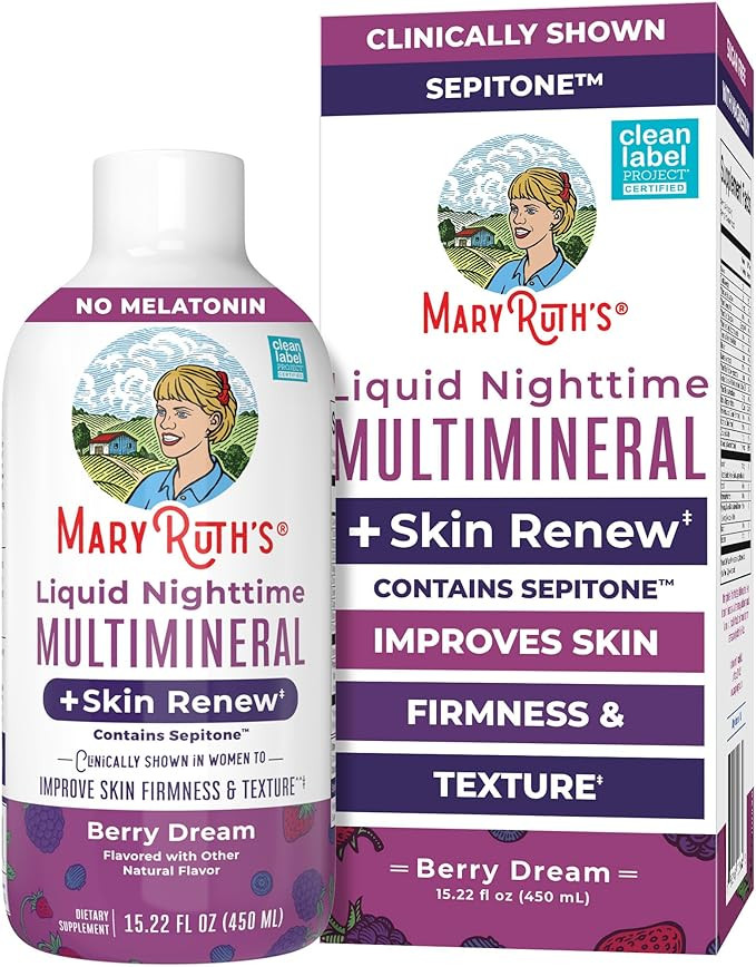 MaryRuth's Liquid Nighttime Liquid Multimineral + Skin Renew | Clinically Shown in Women to Reduc... | Amazon (US)