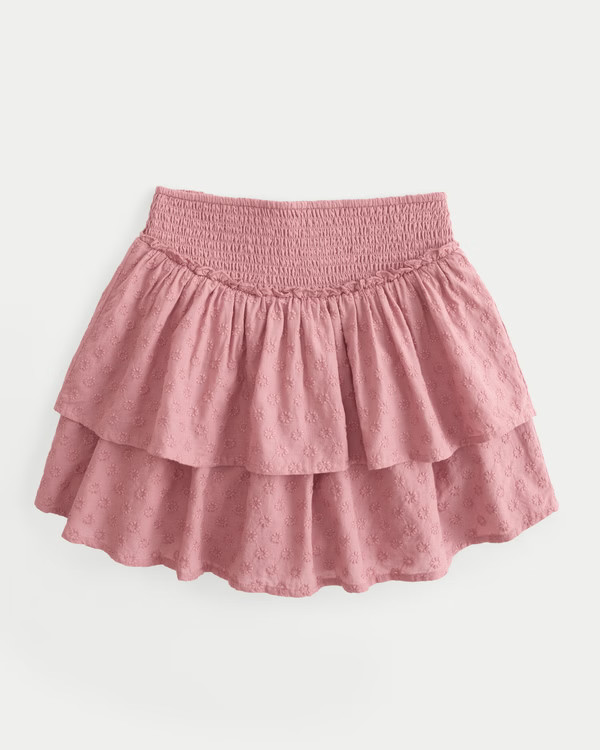 Tiered Embroidered Skort | Hollister (US)