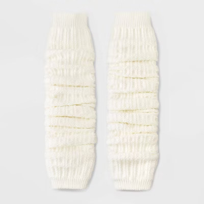 Women's Textured Super Soft Legwarmer Boot Socks - Auden™ Ivory 4-10 | Target