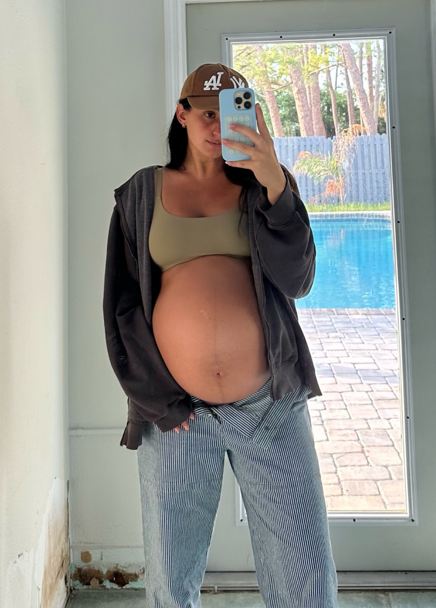 absolutely love the fit of this skims bra - wearing a size medium and it fits great! 

pregnancy style | maternity outfit | sports bra | bralette | Skims | madewell | fall outfit | jeans | 

#LTKSeasonal #LTKbump #LTKxMadewell