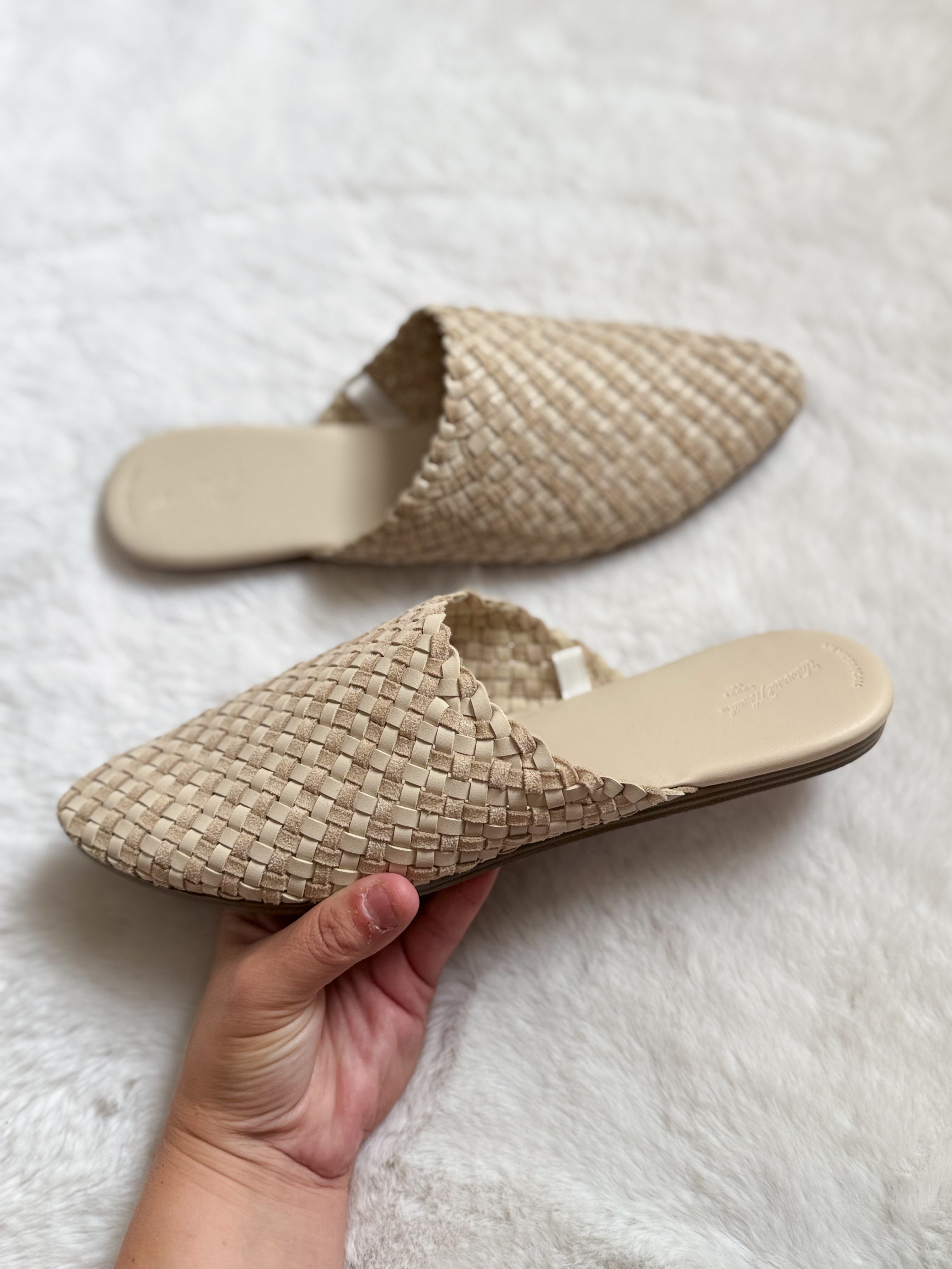 These woven mules look SO expensive but they are budget friendly! They would make a great shoe for teacher outfits and also come in chocolate brown. Fit is true to size.  

 #LTKOver40 #LTKMidsize
