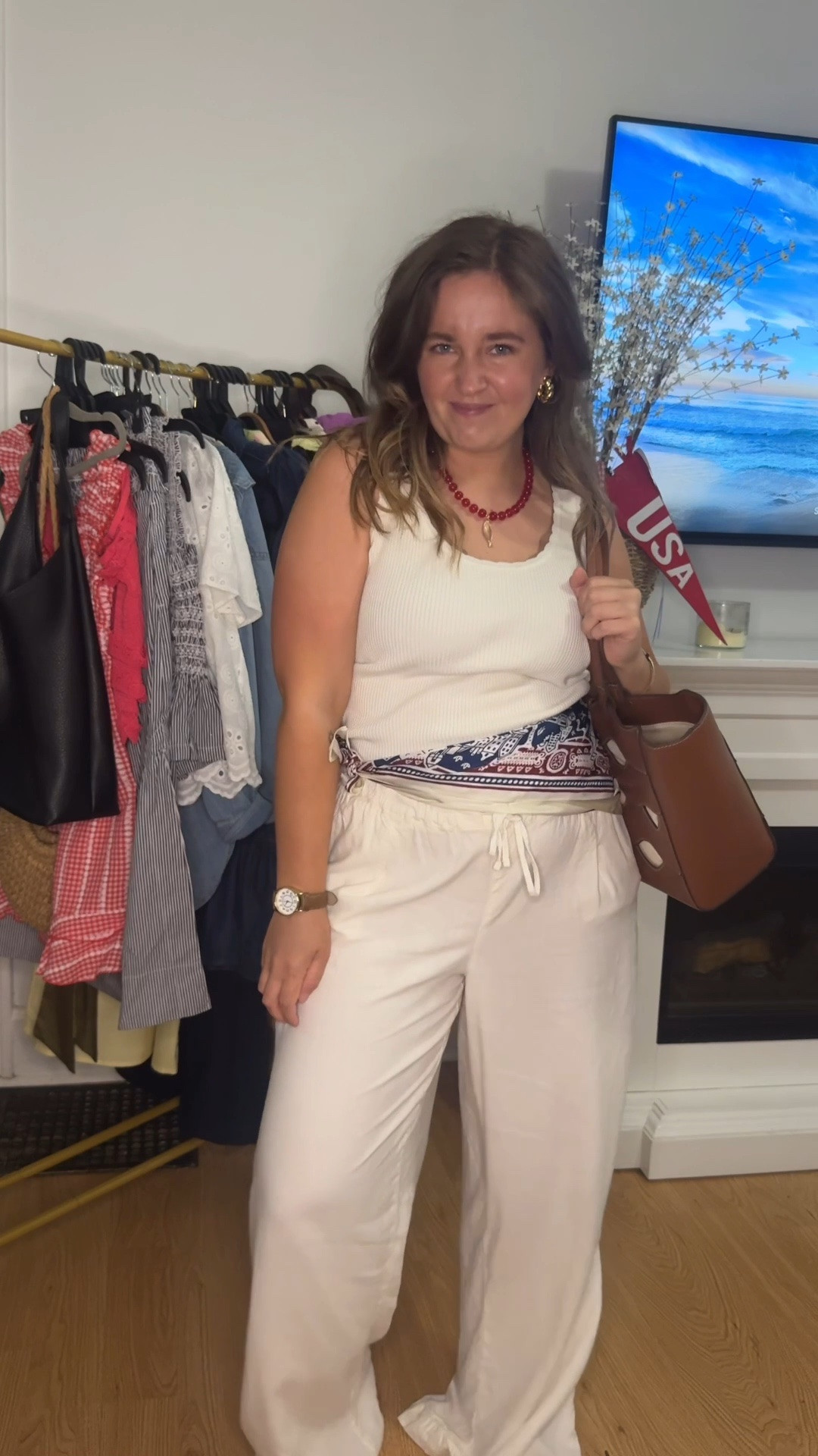 Proof that a Fourth of July outfit doesn’t have to scream red, white & blue. ❤️🤍💙 I kept it classic with crisp white separates, a pop of red accessories, and a bandana detail for that elevated summer vibe. Easy, comfortable, and pieces you’ll wear long after the holiday. ✨

Everything is linked in my LTK! 🤍

#LTKStyle #LTKFinds #SummerStyle #FourthOfJulyStyle #AmericanaStyle #WalmartFashion #AffordableStyle #SummerOutfit #MomStyle #OOTD #CasualChic #NeutralStyle #RedWhiteAndBlue #SummerFashion #FashionFinds #EverydayStyle #BudgetFashion #WeekendStyle #LTKCreator #StyleOnABudget

#LTKgrwm #LTKootd #LTKSeasonal