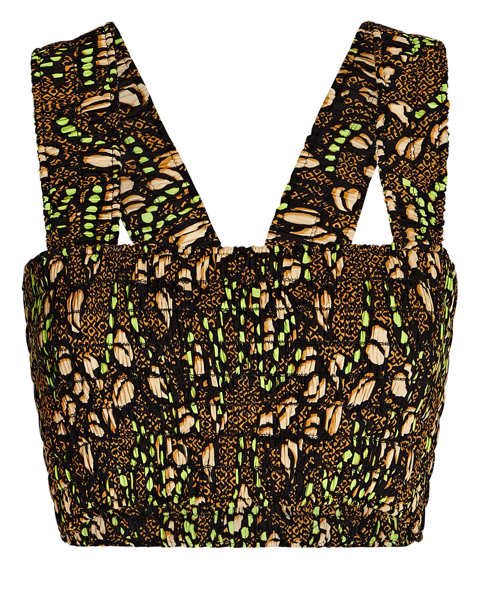 Cielo Smocked Printed Crop Top | INTERMIX