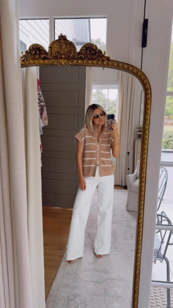 Varley has never done me wrong 👌🏼 this top is seriously so good. Dress it up with wedges and white jeans, or down with some joggers and sneakers! So versatile and I love the neutral color with texture and stripes. Wearing size XS/4

Loverly grey, spring outfit inspo, versatile spring pieces, casual everyday outfit, spring brunch outfit ideas, work outfit inspo, spring outfit ideas 2026

#LTKootd #LTKSeasonal