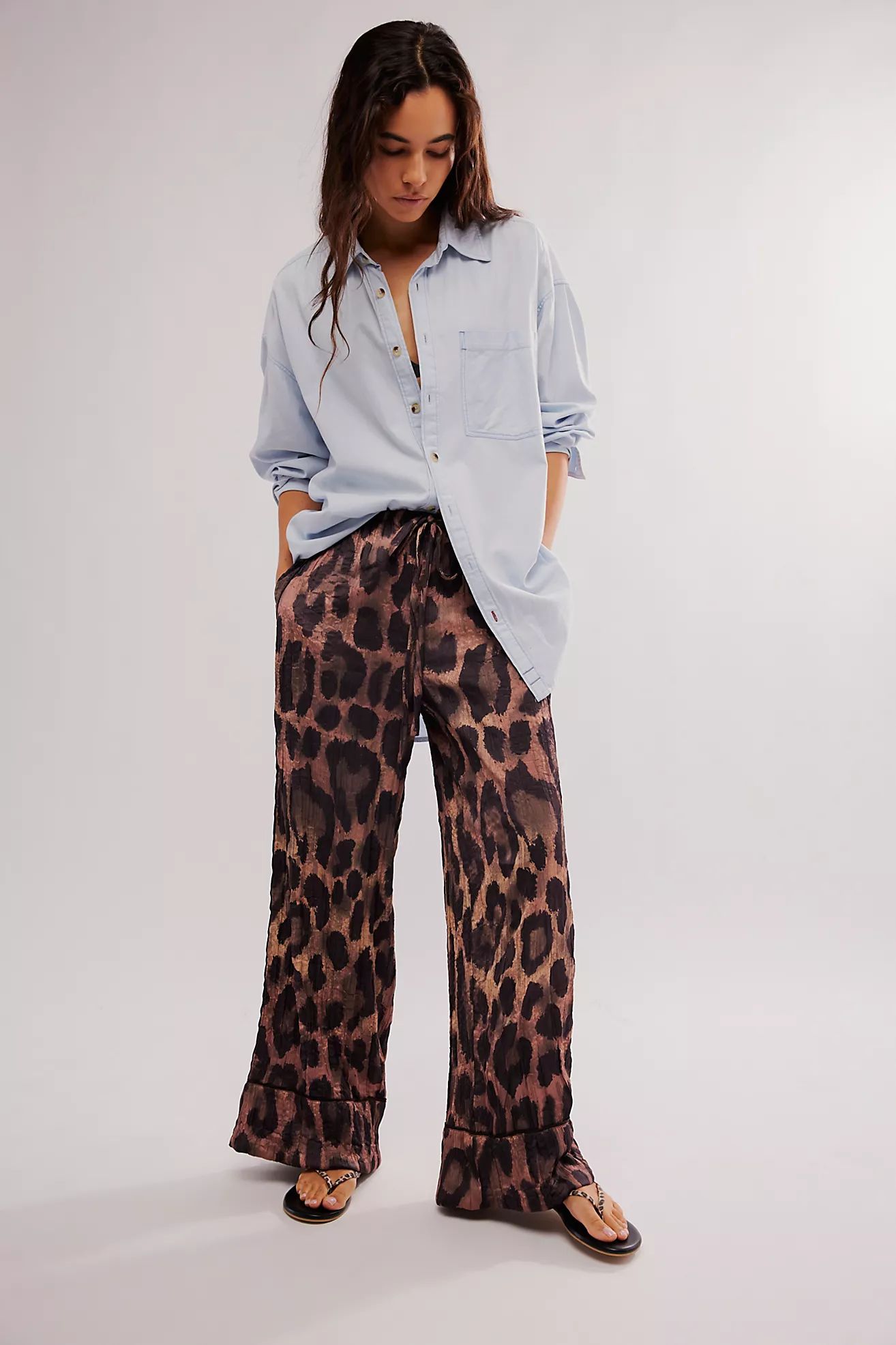 All Out Satin Leopard Pants | Free People (Global - UK&FR Excluded)