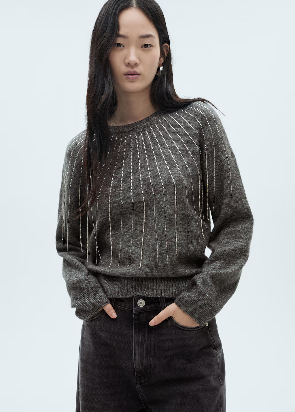 Knitted sweater with glitter detail - Women | MANGO USA | Mango (US/MX/AU)