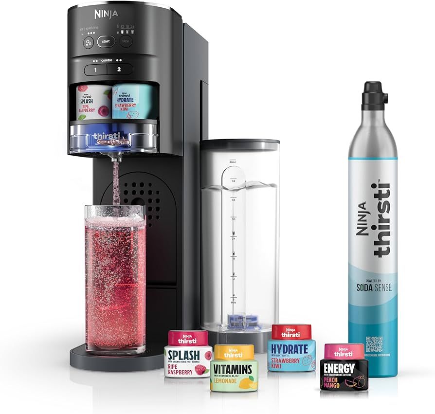 Ninja Thirsti Drink System, Soda Maker, Create Unique Sparkling & Still Drinks, Personalize Size ... | Amazon (US)