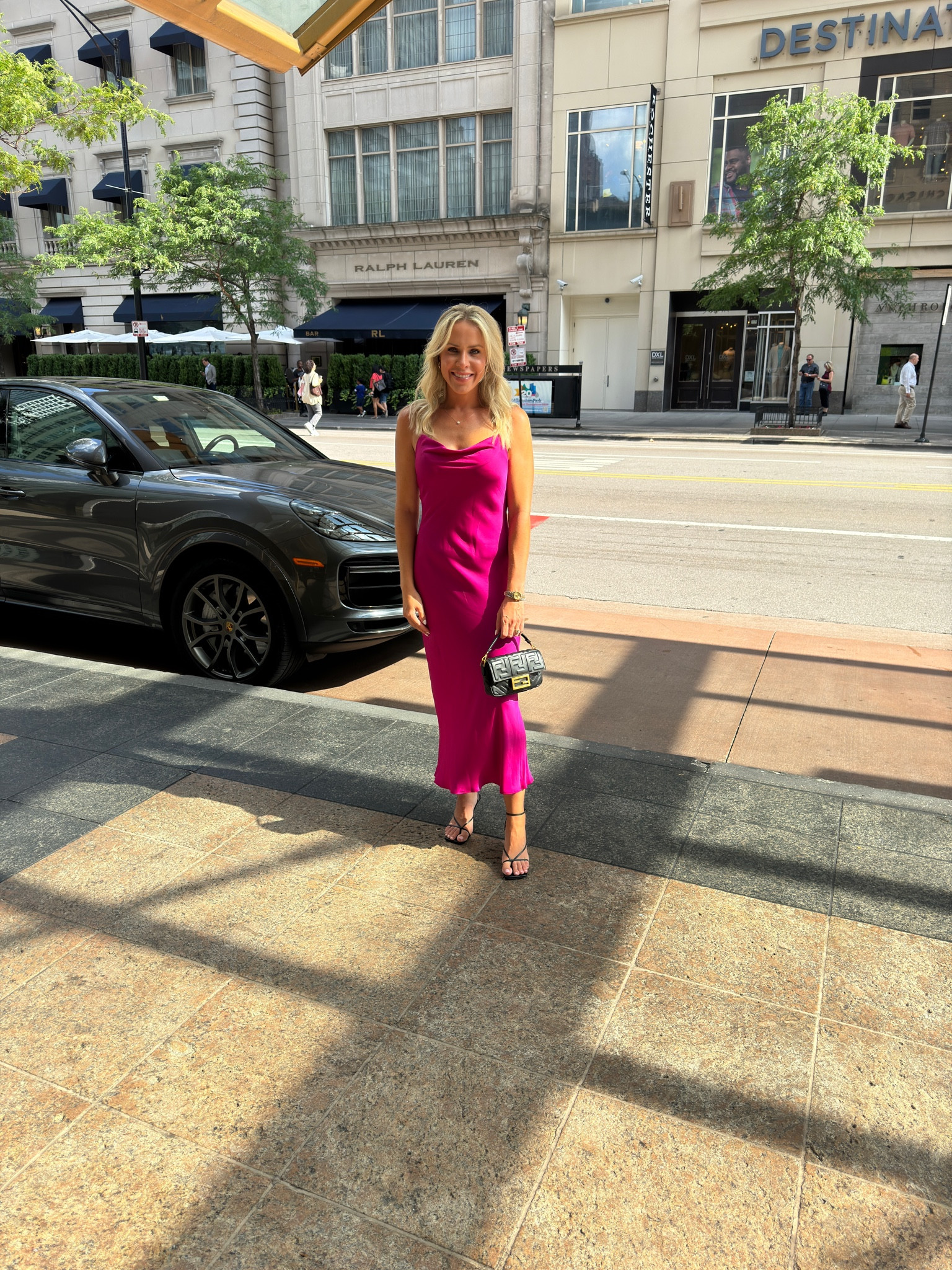 ramy brook pink dress Ramy Brook Ensley Dress - Hot Pink