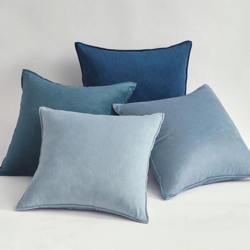 Solid Colour Velvet Pillow Cover (Set of 4) | Wayfair North America