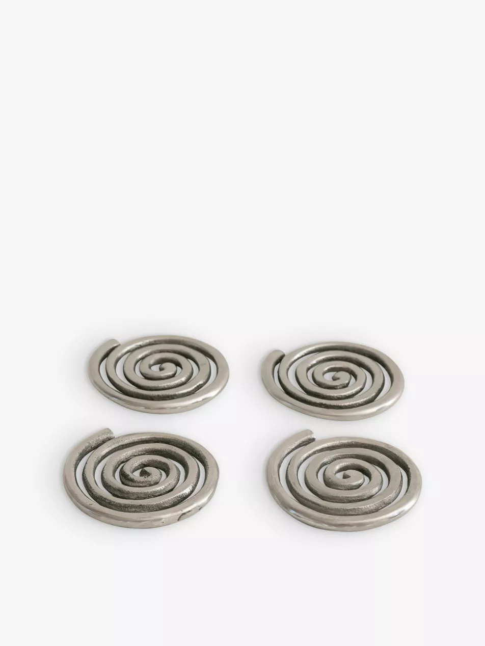 Spiral metal coasters set of four 8.8cm | Selfridges