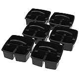 Storex Small Caddy, 9.25 x 9.25 x 5.25 Inches, Black, 6-Pack (00972E06C) | Amazon (US)