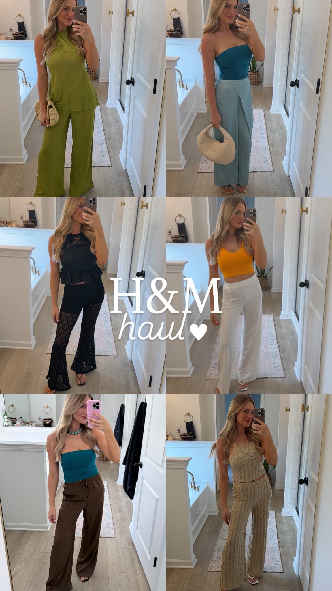 these H&M pants + tops are so fun for summer! wearing XS in all 🧡☀️🐚

#LTKSeasonal #LTKTravel #LTKSaleAlert
