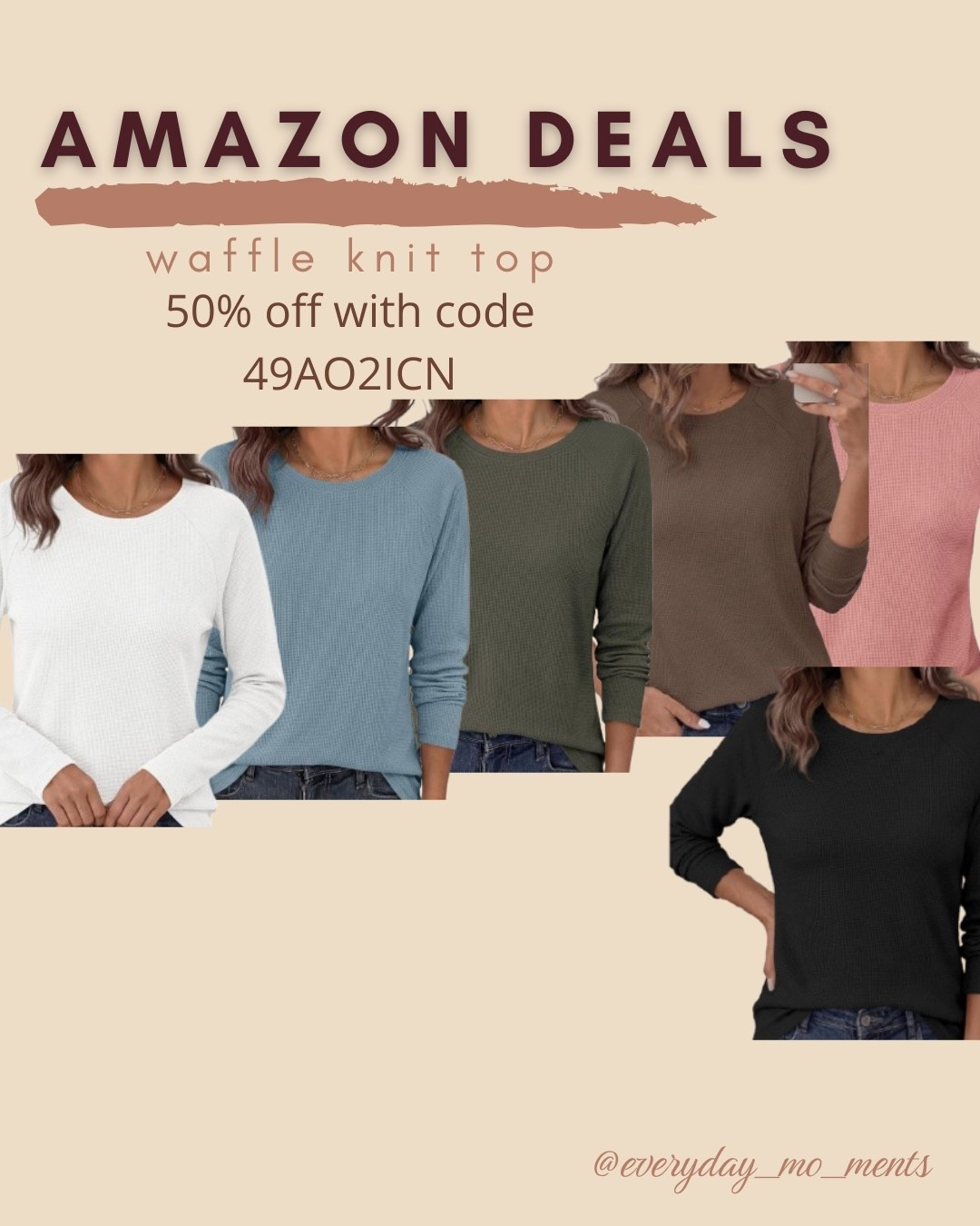 $9 ends 8/26

Amazon fashion
Amazon deals
Waffle knit top

#LTKSaleAlert