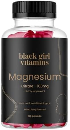 Black Girl Vitamins - Magnesium Gummies, for Sleep, Immunity, and Bone Support. Magnesium Citrate... | Amazon (US)