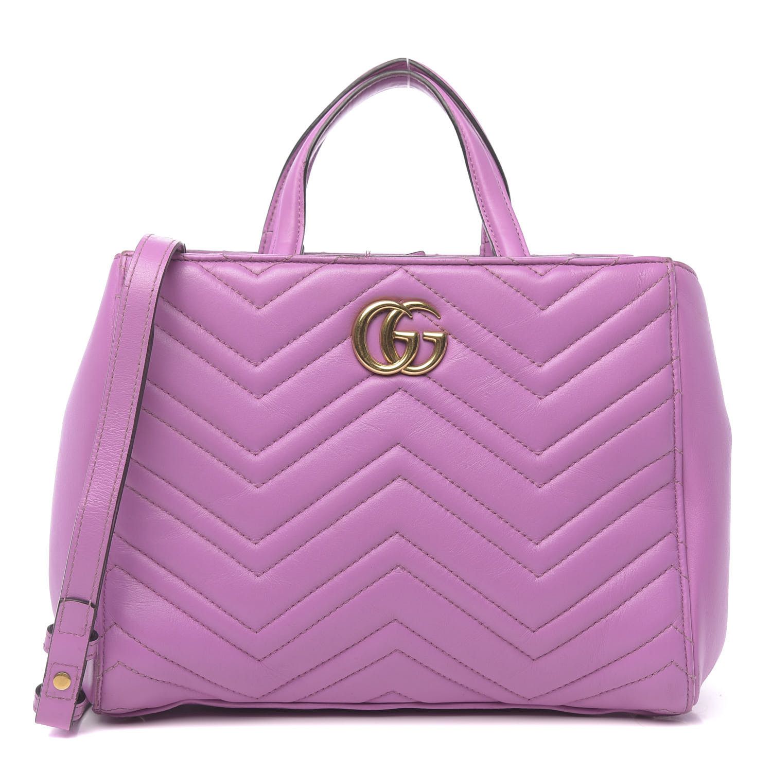 Calfskin Matelasse Small GG Marmont Tote Candy Pink | Fashionphile