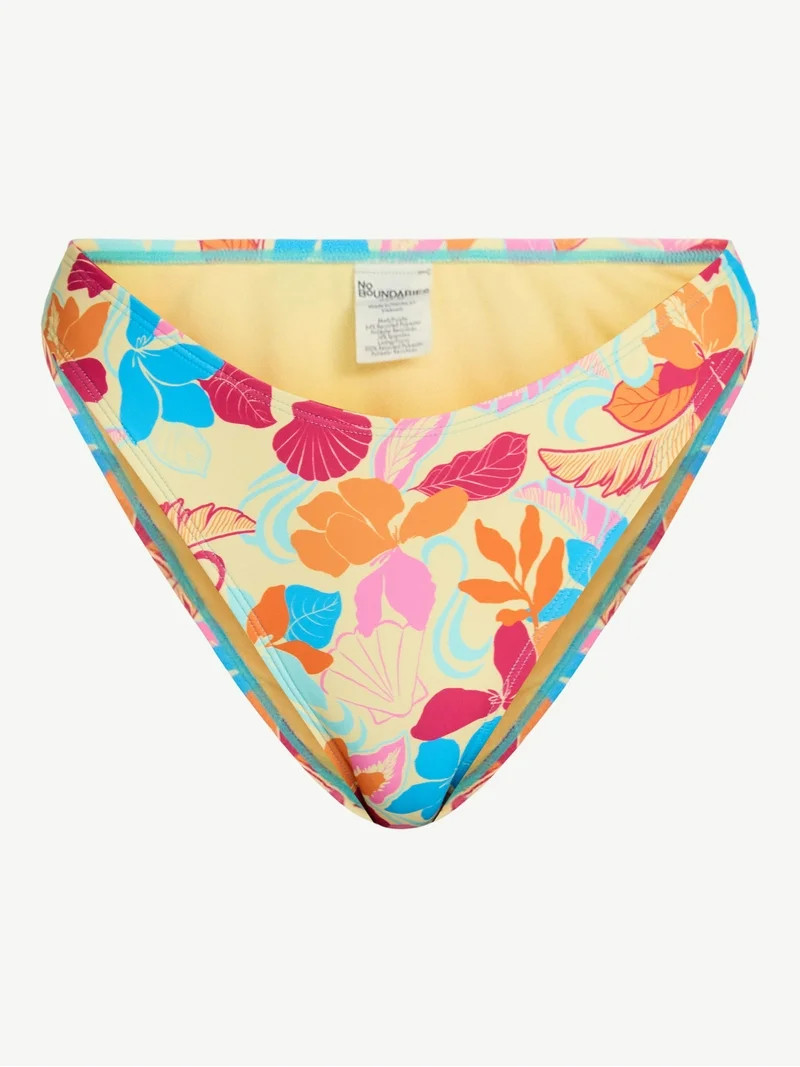 No Boundaries Bright Palms Bikini Bottoms, Women's XXS-XXL | Walmart (US)