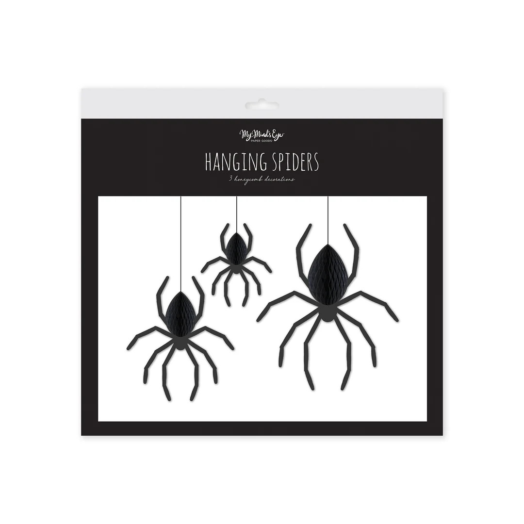 Hanging Spiders Honeycomb Banner | My Mind's Eye