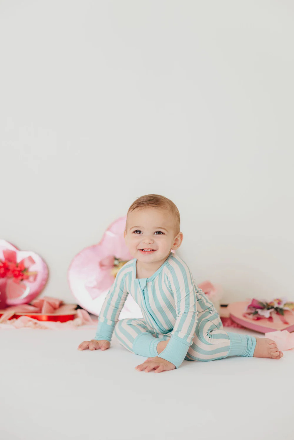 Candy Stripe Sleep Onesie | Blue | Tiny Talulah | Talulah