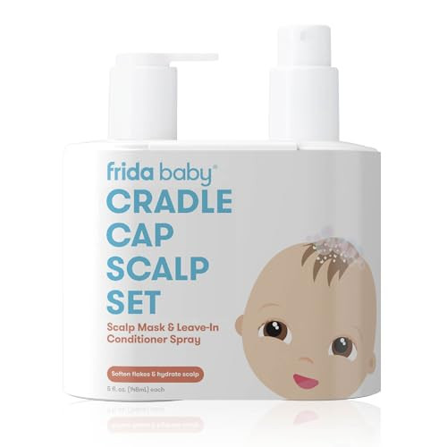 Frida Baby Cradle Cap Treatment, Cradle Cap Shampoo for Babies + Flake Fixer Scalp Spray, Cradle Cap Kit Soothes Baby's Scalp, Prevents Dryness and Flakes | Amazon (US)