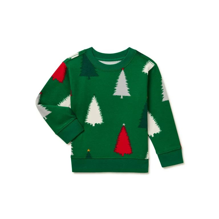 Holiday Time Baby and Toddler Boys Printed Christmas Sweatshirt, Sizes 12 Months-5T - Walmart.com | Walmart (US)