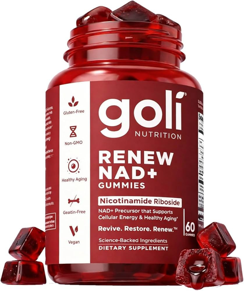 Goli World’s First Renew NAD+, 60 Count – Nicotinamide Riboside (NR) – Cellular Energy & He... | Amazon (US)