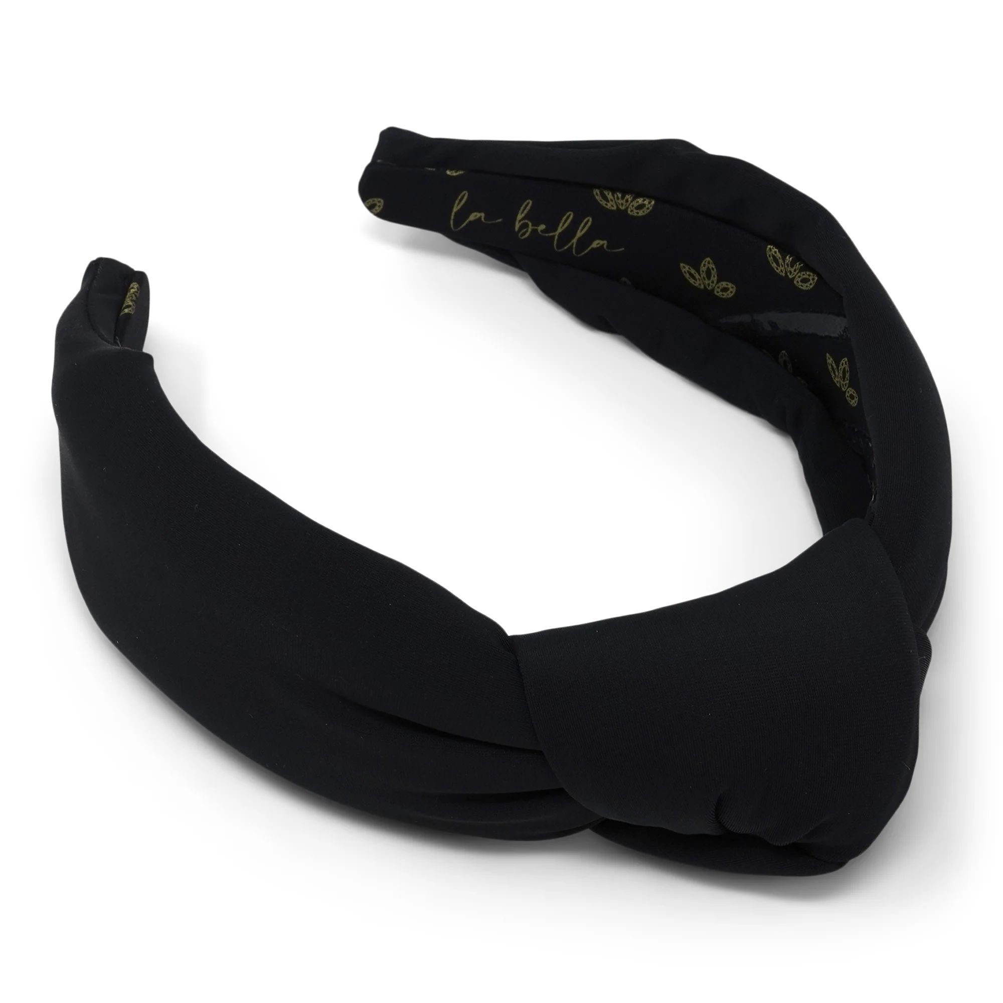 Midnight Black Neoprene Knotted Headband | La Bella Shop