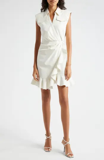 Zenni Ruffle Sleeveless Wrap Dress | Nordstrom