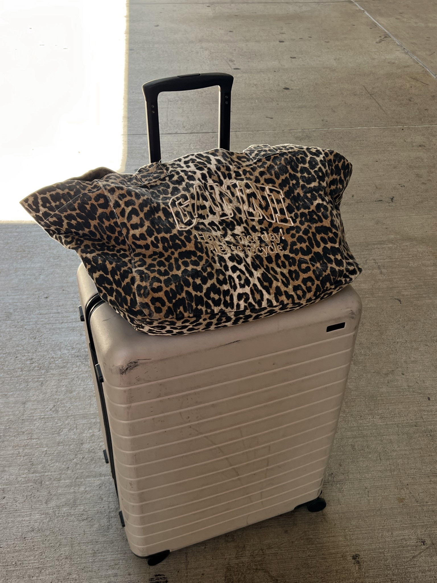 This oversized ganni bag has been great for travel it’s large and fits so much. Also used for beach days! I’ve washed and dried a few times it’s so good. We’ve had these Away suitcases for a few years now and I also love them just easy and simple and fits a lot! 

#LTKTravel