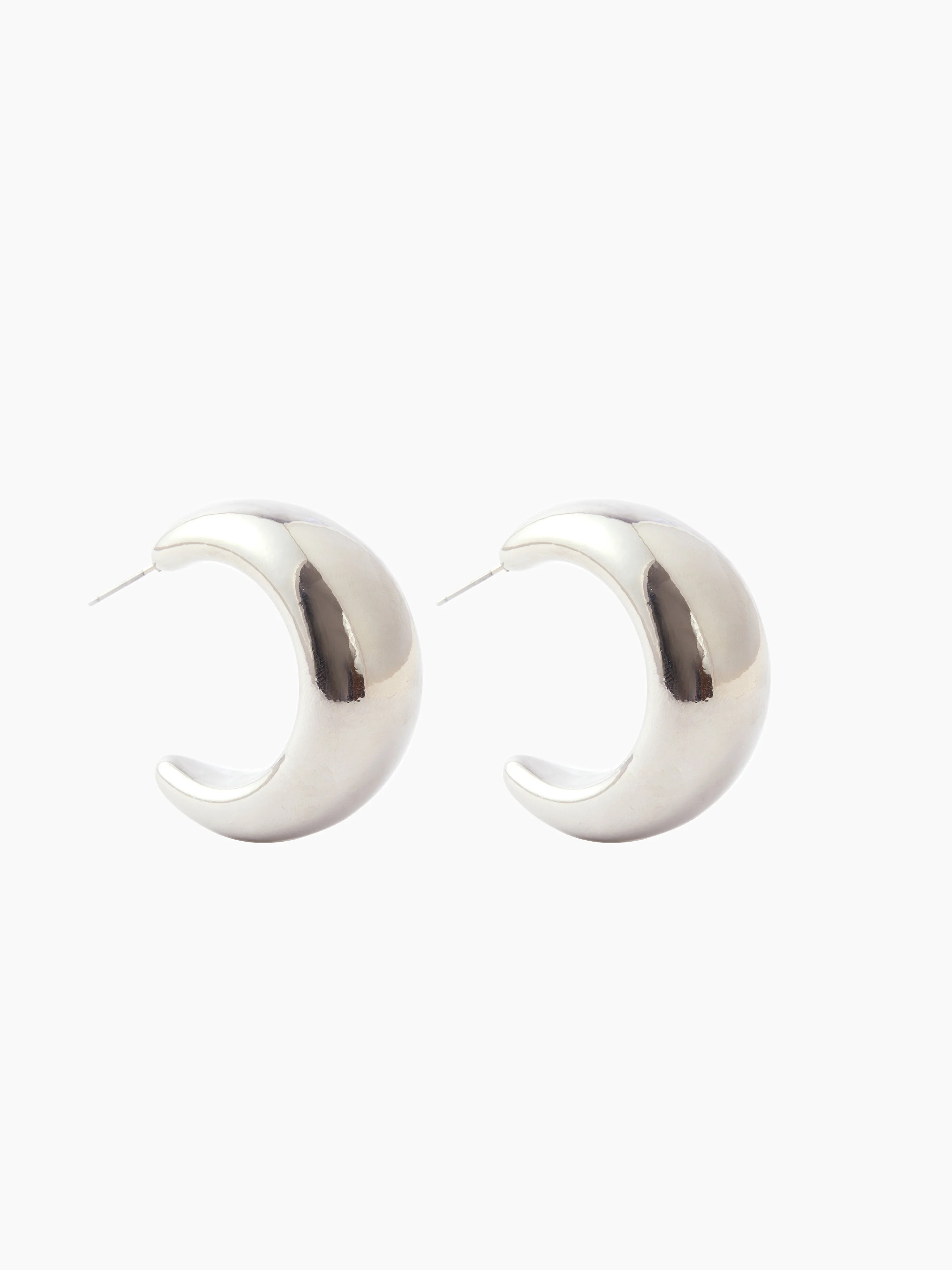 ABS CRESCENT HOOP EARRINGS For Daily Casual Date Wedding Work | Cider
