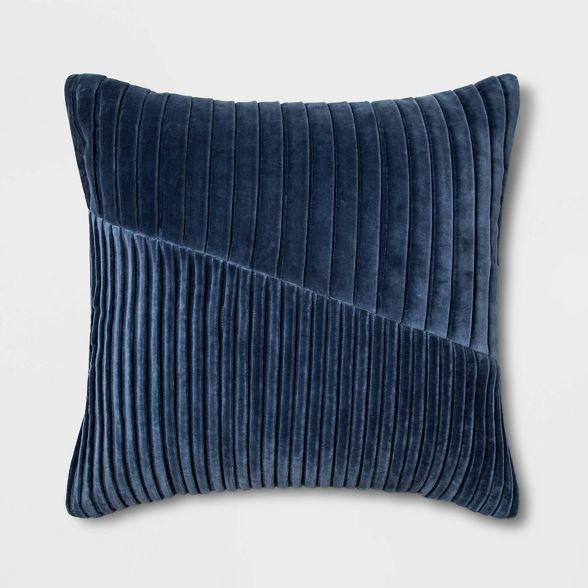 Square Pleated Velvet Pillow - Project 62™ | Target