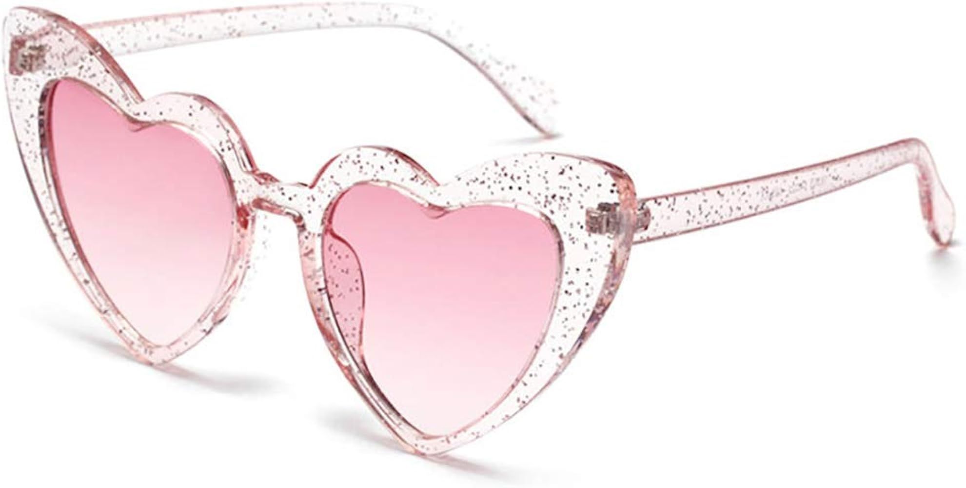Dollger Heart Sunglasses for Women Retro Love Eyeglasses Vintage Cat Eye Glasses UV400 | Amazon (US)