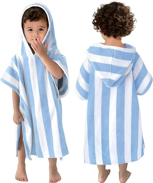 Toddler Poncho Towels with Hood, Oversized (2-4Years,21"X21") Made from 100% Soft Cotton,Absorben... | Amazon (US)