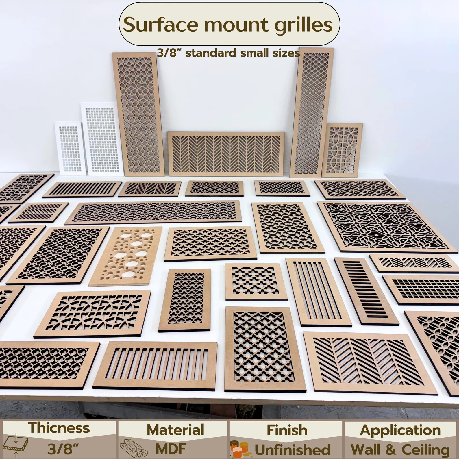Vent Cover, 3/8” Thick for Walls and Ceiling Custom Size Fan Cover Wall Register Ceiling Regist... | Etsy (US)