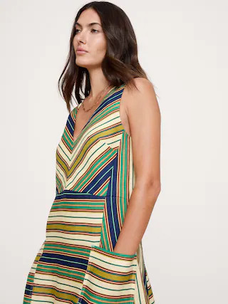 Linen Pocket Maxi Dress | Banana Republic (US)