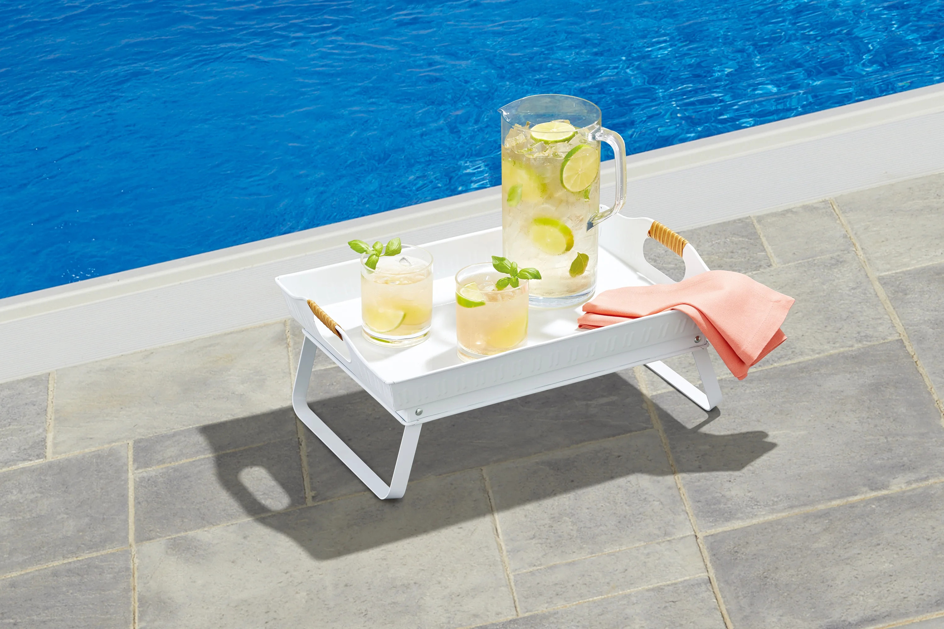 Better Homes & Gardens Galvanized Rectangle Bed Tray, 18.5IN L, White | Walmart (US)