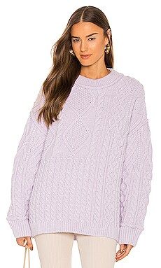 Free People Leslie Cable Tunic in Frost Lavender from Revolve.com | Revolve Clothing (Global)