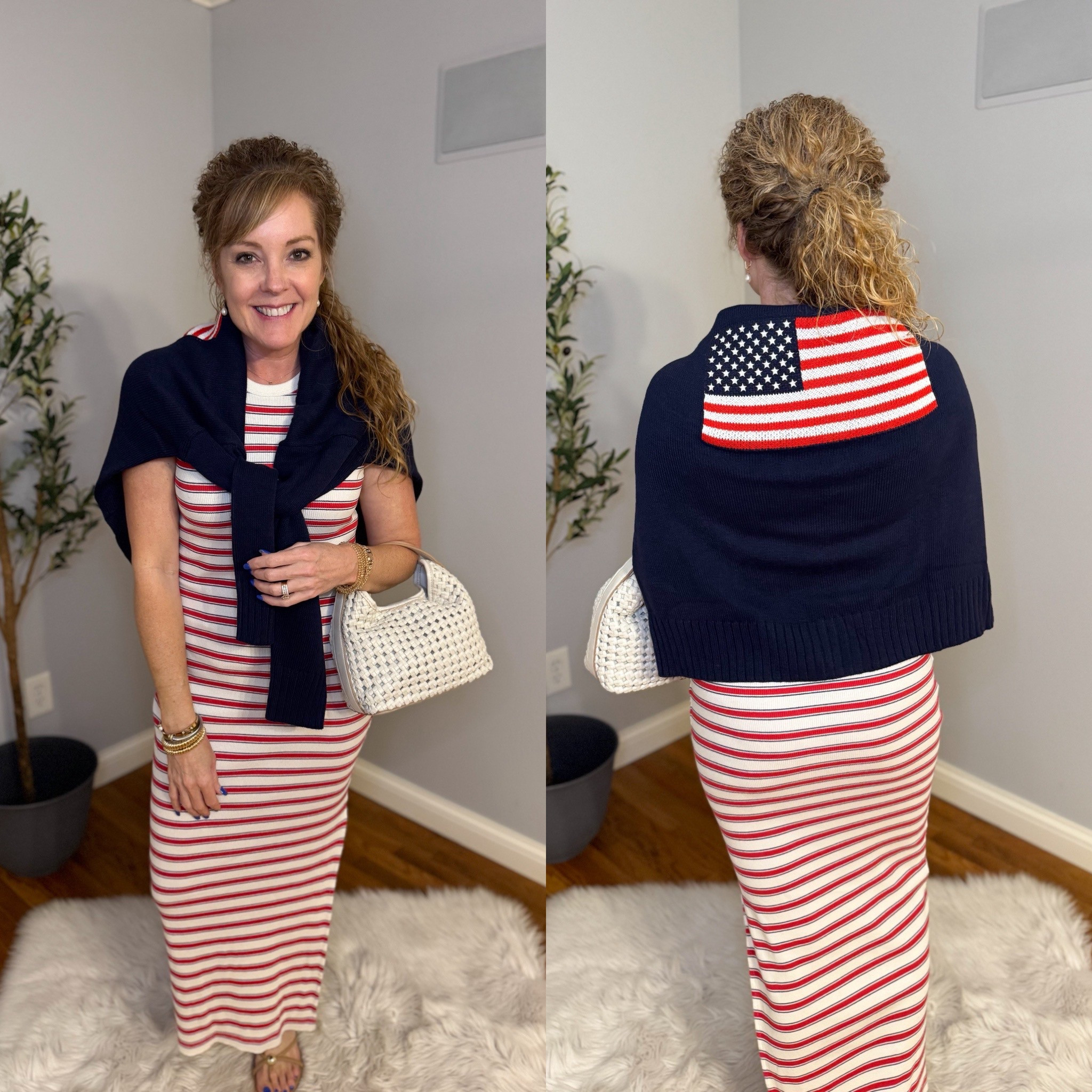 Target 🎯 dress / memorial day outfit / Fourth of July outfit / summer outfit / church dress 

Dress- size small, tts 
Sweater- sized up to medium 
Sandals- size 8, tts 

#LTKSeasonal #LTKFindsUnder50 #LTKSaleAlert