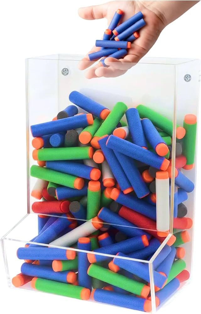 Single Acrylic Toy Dispenser for Kids - High-Volume Toy Foam Blasters, Car & Building Block Stora... | Amazon (US)