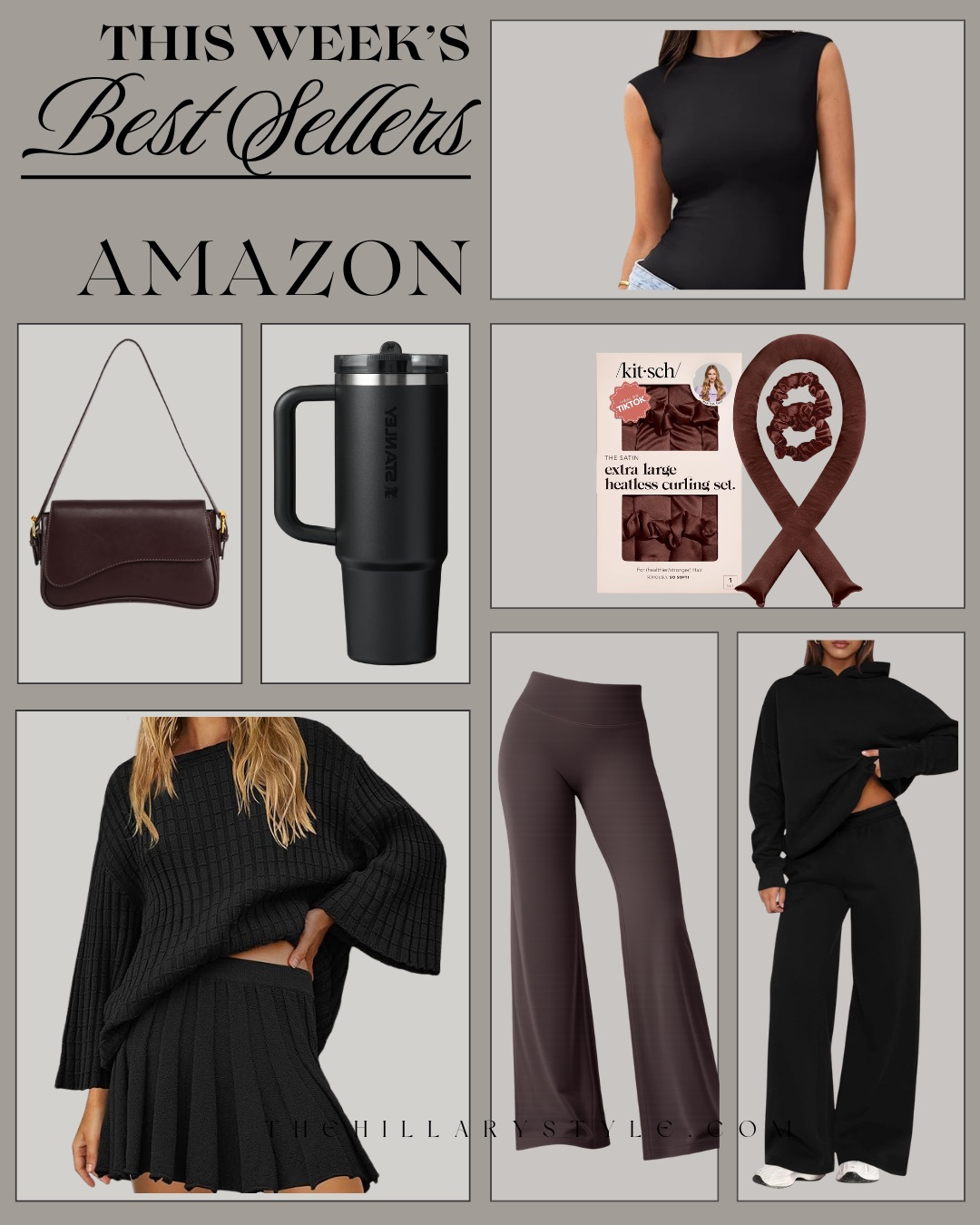 This week’s Amazon Best Sellers are all about elevated everyday essentials 🖤 Think flattering basics, cozy lounge sets, rich brown accessories, and the viral beauty + lifestyle finds everyone keeps grabbing. These are the pieces you’ll wear (and use) on repeat.

#amazonbestsellers #amazonfashion #amazonfinds #cozyoutfits #loungewearset #everydaystyle #neutralstyle #brownaccessories #viralfinds #amazonmusthaves #fallfashion #thehillarystyle 

 #LTKootd #LTKmomlife #LTKActive