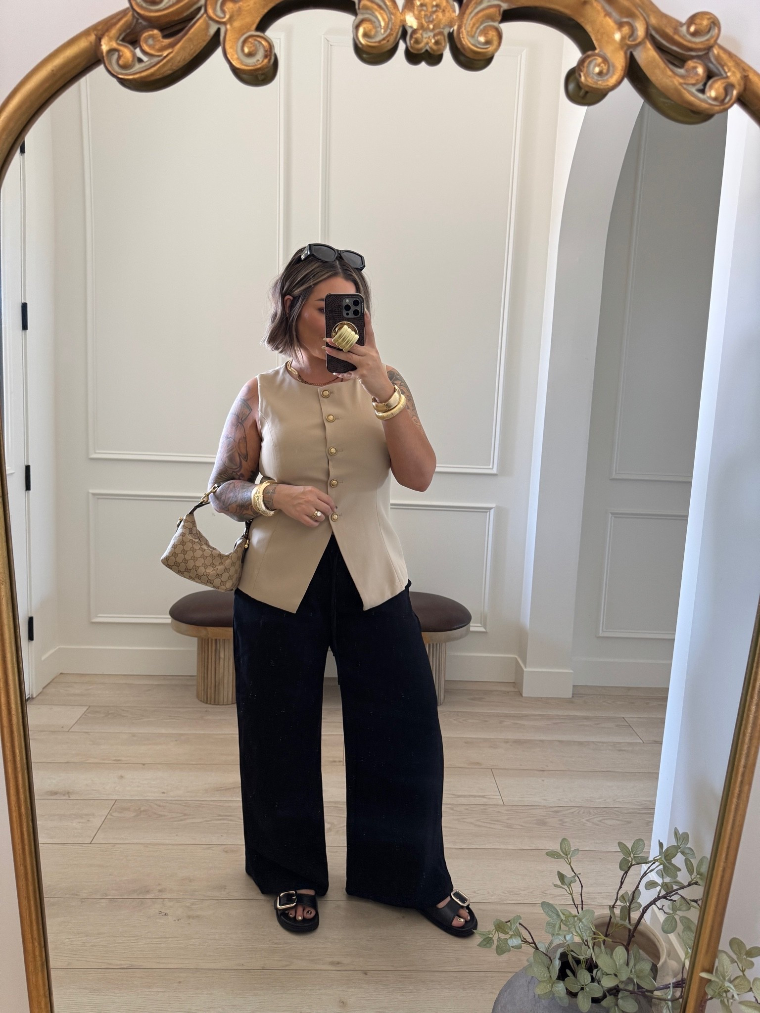 Pants are a exact look for less of the Aritzia lodge pants best part is they don’t wrinkle ! 

Size xl pants 
Top L 
#amazon #workwear #midsize