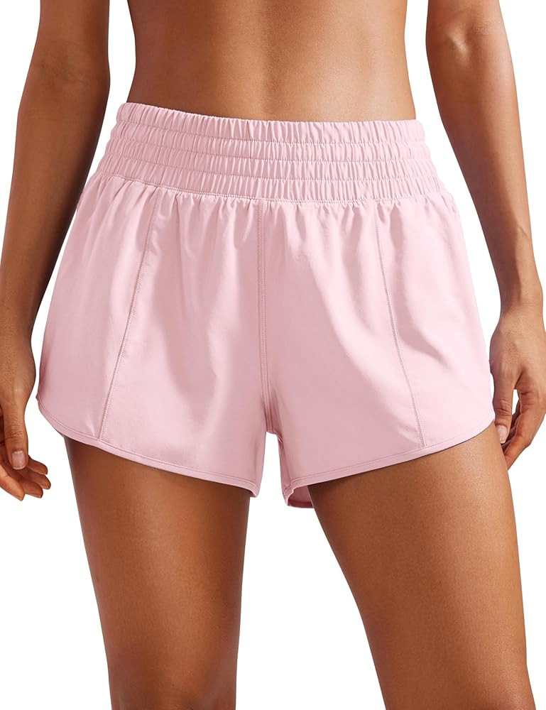 CRZ YOGA High Waisted Running Shorts for Women 2.5" - Mesh Liner Quick Dry for Workout Sport Athl... | Amazon (US)