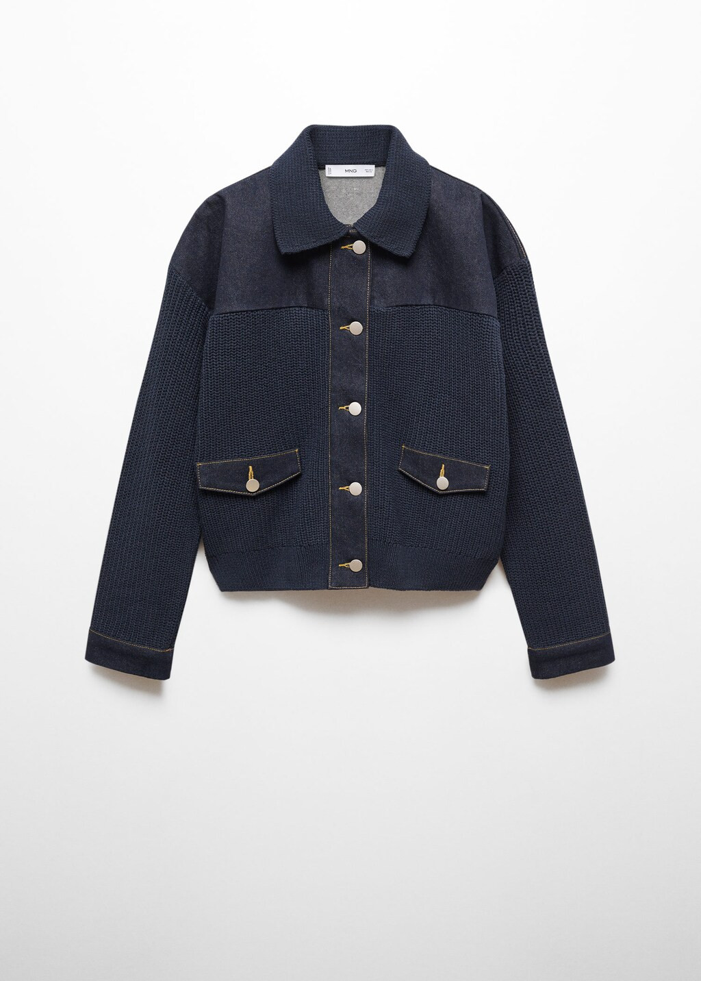 Knitted bomber jacket -  Women | Mango USA | MANGO (US)