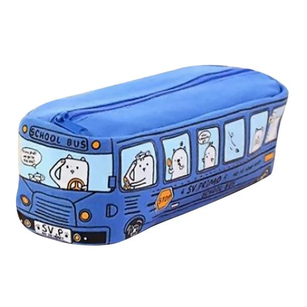 Cyber Monday 2021 Bidobibo Large Capacity Pen Bag Funny School Bus Cartoon Pencil Case School Sup... | Walmart (US)