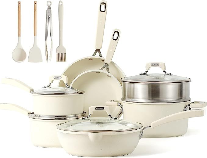 Carote 15pcs Pots and Pans Set, Nonstick Cookware Sets, Induction Pots and Pans, Kitchen Cookware... | Amazon (US)